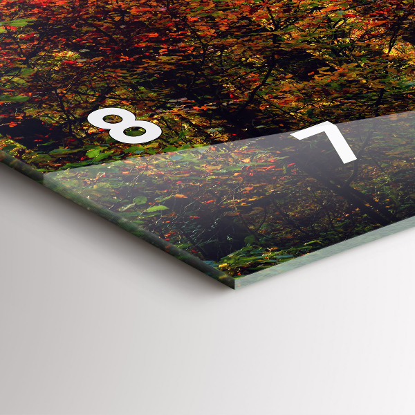 Horizontálne hodiny Jesenná lesná scenéria