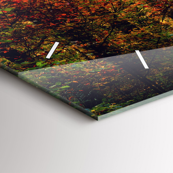 Horizontálne hodiny Jesenná lesná scenéria