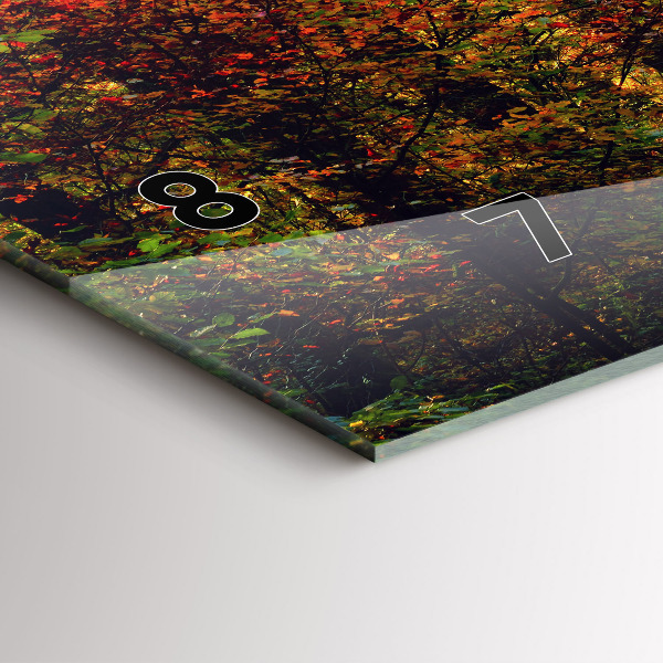 Horizontálne hodiny Jesenná lesná scenéria