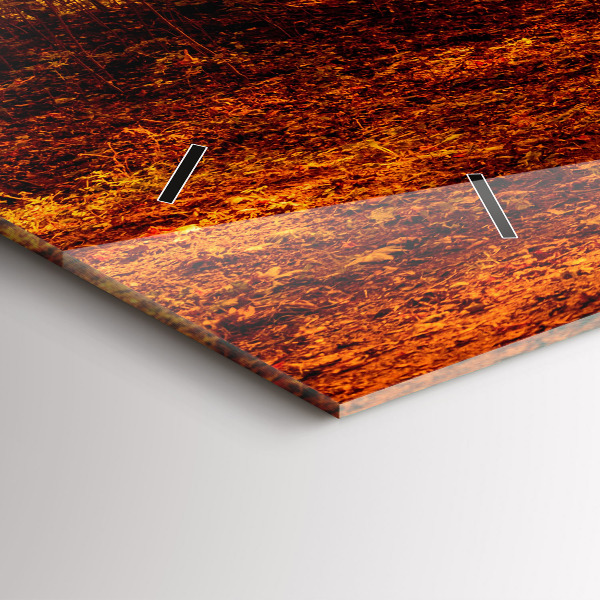 Horizontálne hodiny Lesná krajina na slnku