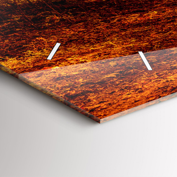 Horizontálne hodiny Lesná krajina na slnku