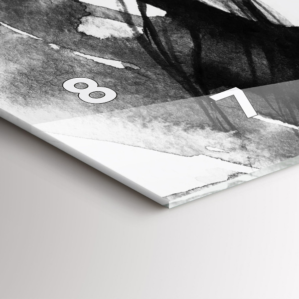 Horizontálne hodiny Akvarelový ženský portrét