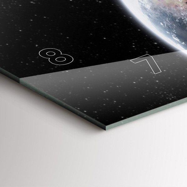 Horizontálne hodiny Zem Mesiac Slnko