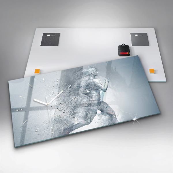 Horizontálne hodiny Bežiaci muž