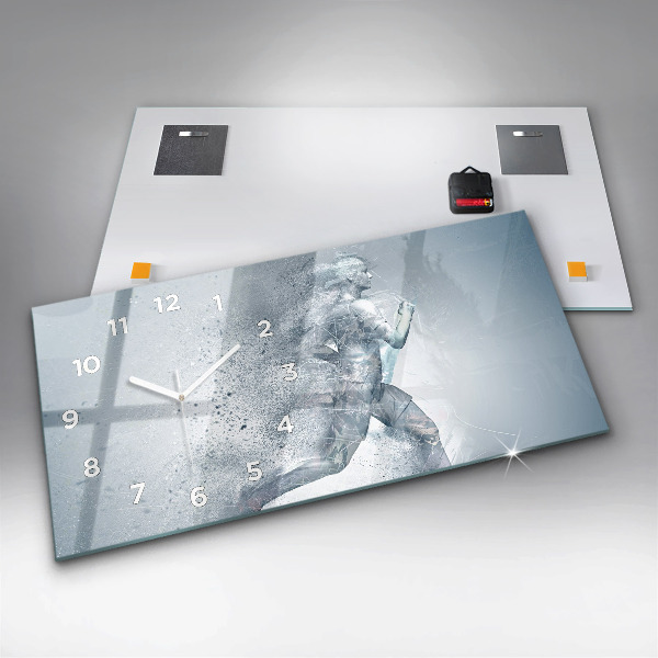 Horizontálne hodiny Bežiaci muž