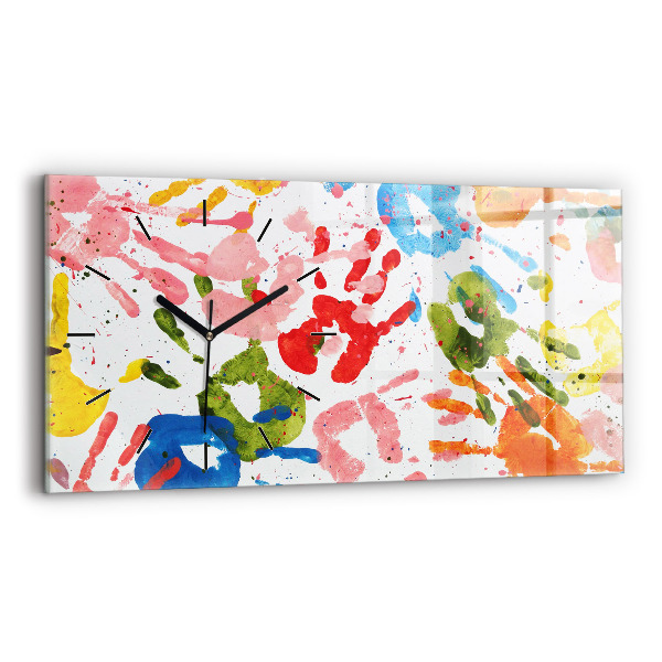 Horizontálne hodiny Odtlačky detských rúk