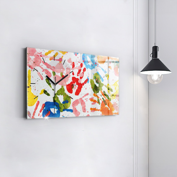 Horizontálne hodiny Odtlačky detských rúk