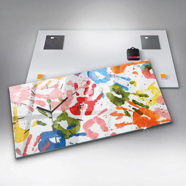 Horizontálne hodiny Odtlačky detských rúk