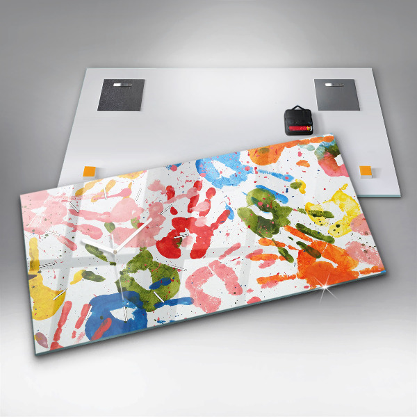 Horizontálne hodiny Odtlačky detských rúk