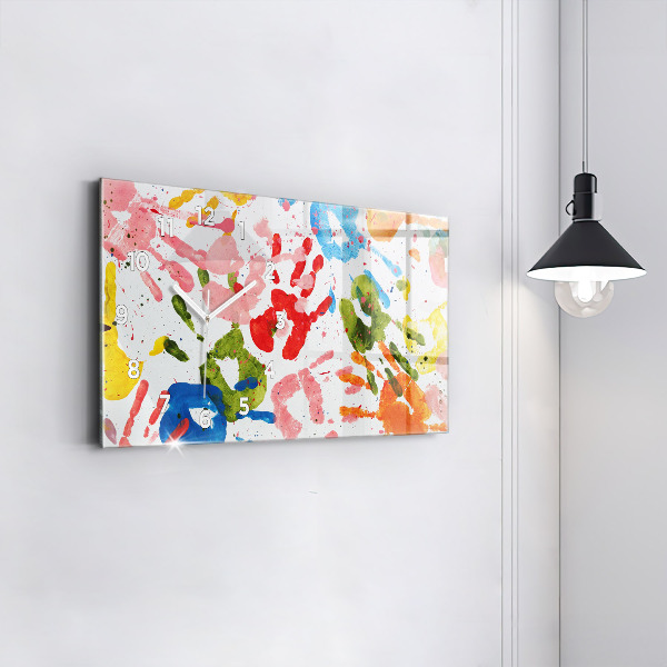 Horizontálne hodiny Odtlačky detských rúk