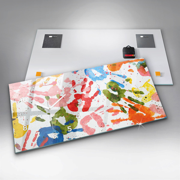 Horizontálne hodiny Odtlačky detských rúk