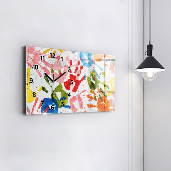 Horizontálne hodiny Odtlačky detských rúk