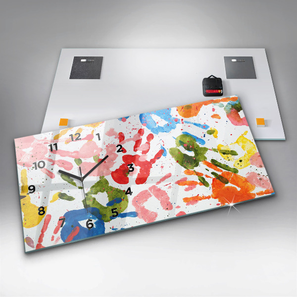 Horizontálne hodiny Odtlačky detských rúk