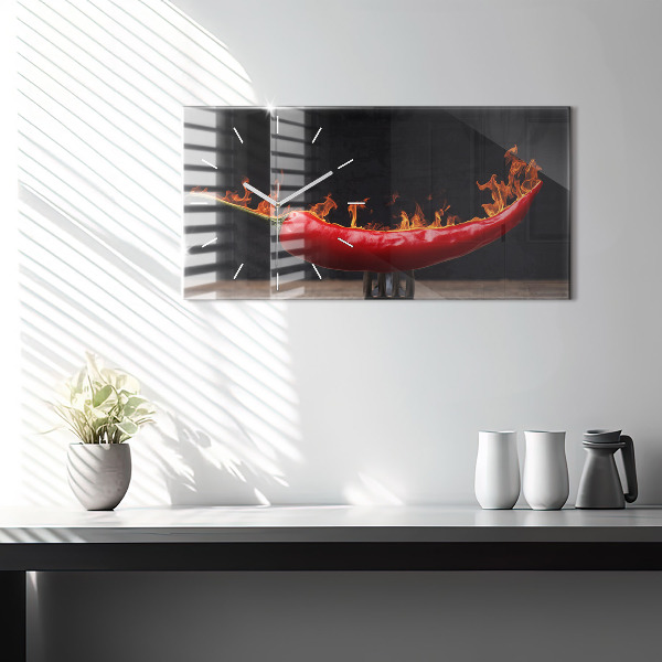 Horizontálne hodiny Pepperoni paprička