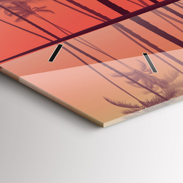 Horizontálne hodiny Tropické palmy