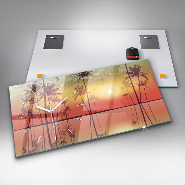 Horizontálne hodiny Tropické palmy