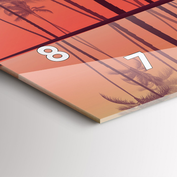 Horizontálne hodiny Tropické palmy