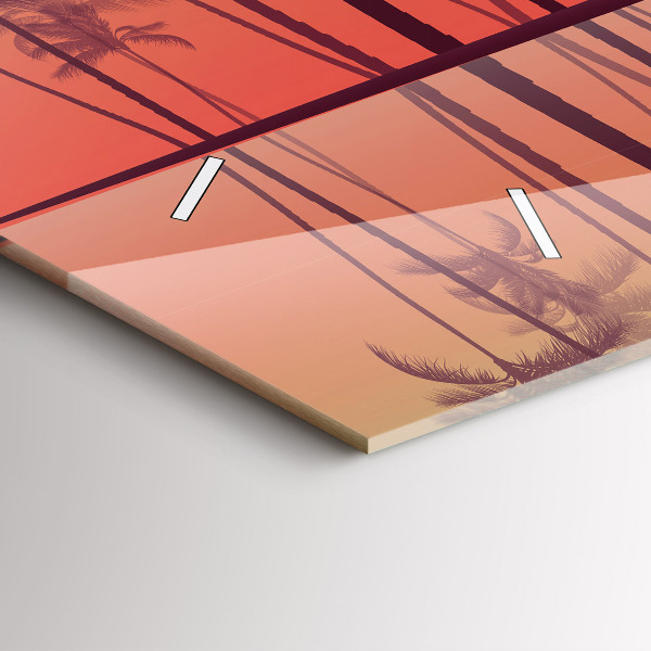 Horizontálne hodiny Tropické palmy