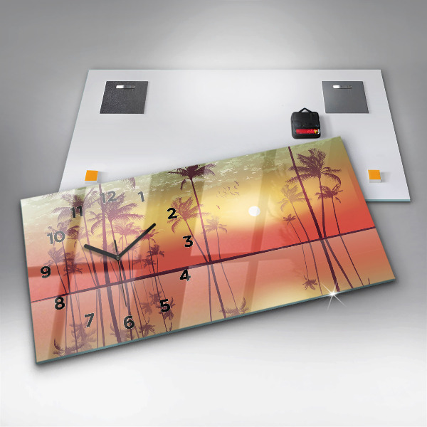 Horizontálne hodiny Tropické palmy