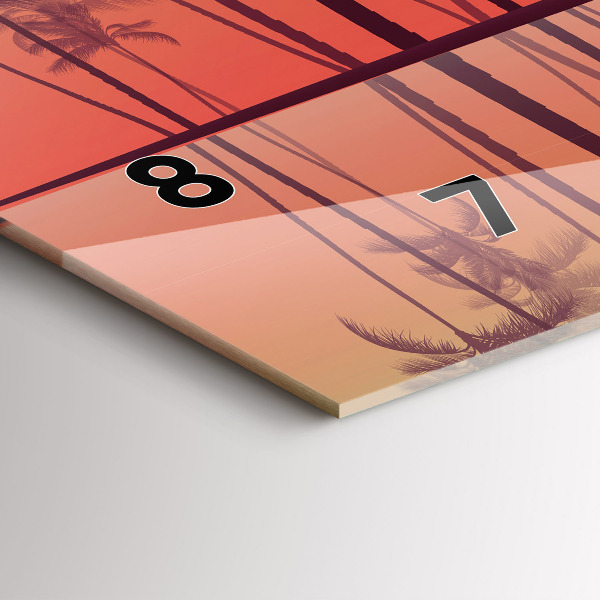 Horizontálne hodiny Tropické palmy