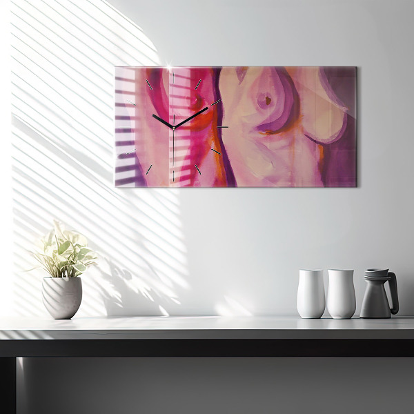 Horizontálne hodiny Maľovanie žien