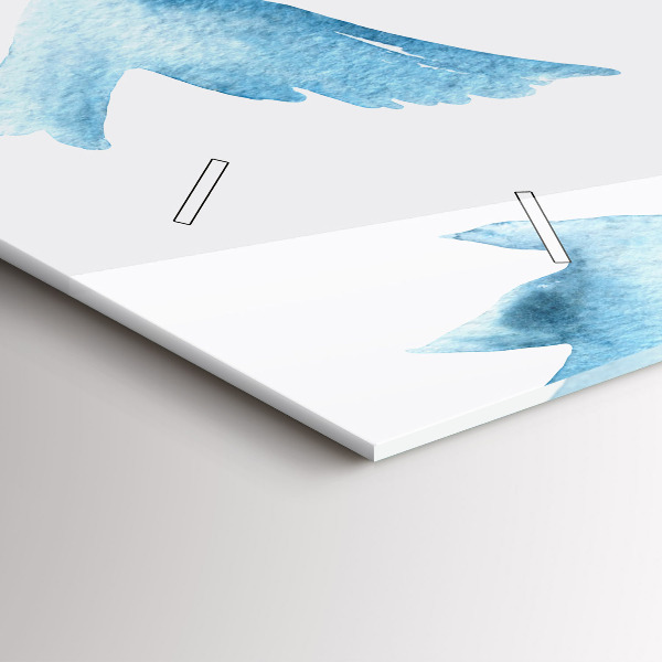 Horizontálne hodiny Lietajúce modré vtáky