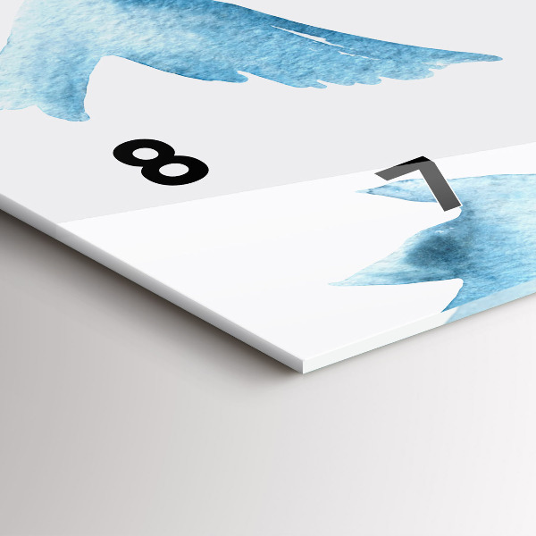 Horizontálne hodiny Lietajúce modré vtáky