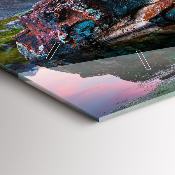 Horizontálne hodiny Jazero Stellisee Matterhorn