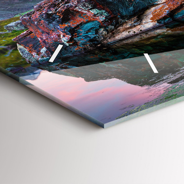 Horizontálne hodiny Jazero Stellisee Matterhorn