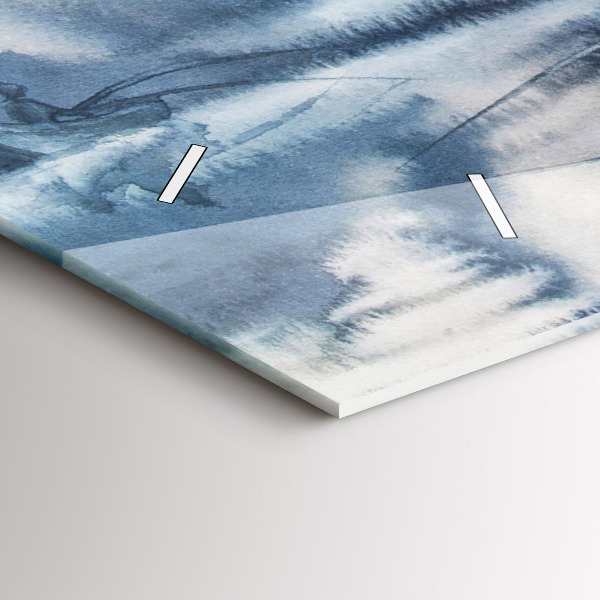 Horizontálne hodiny Rybár na jazere