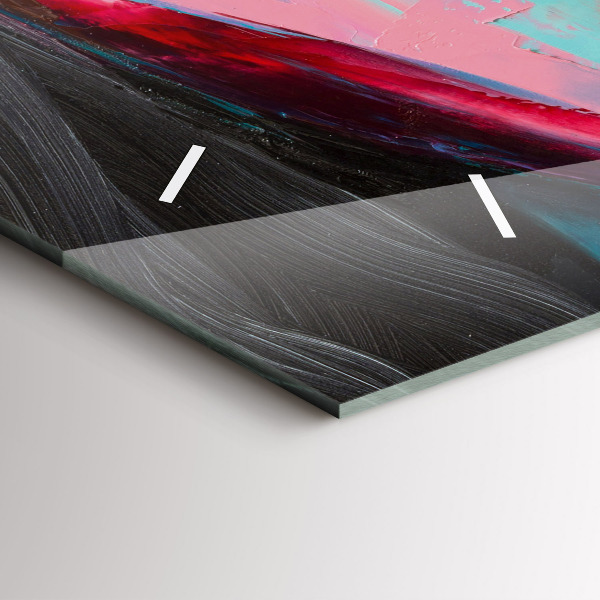 Horizontálne hodiny Farebná ženská tvár