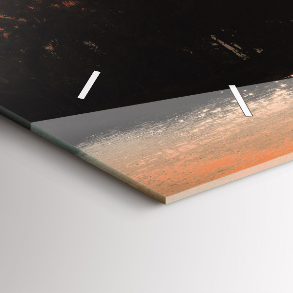 Horizontálne hodiny Dovolenka palmy pri západe slnka