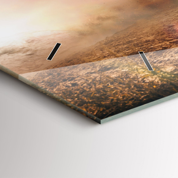 Horizontálne hodiny Muž na motorke