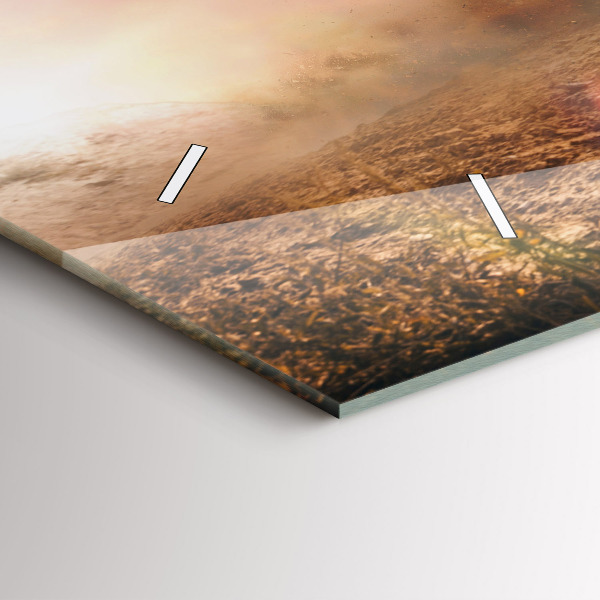 Horizontálne hodiny Muž na motorke