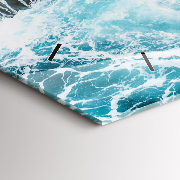 Horizontálne hodiny Vírivé spenené vlny