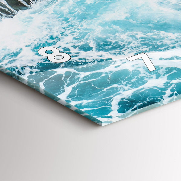 Horizontálne hodiny Vírivé spenené vlny