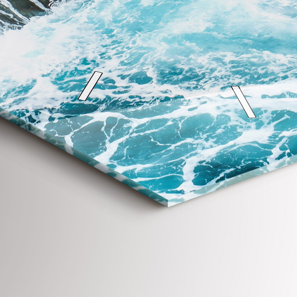 Horizontálne hodiny Vírivé spenené vlny