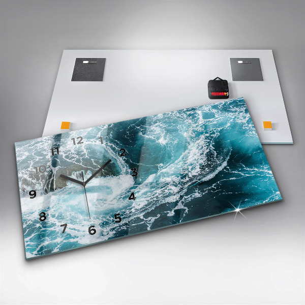 Horizontálne hodiny Vírivé spenené vlny