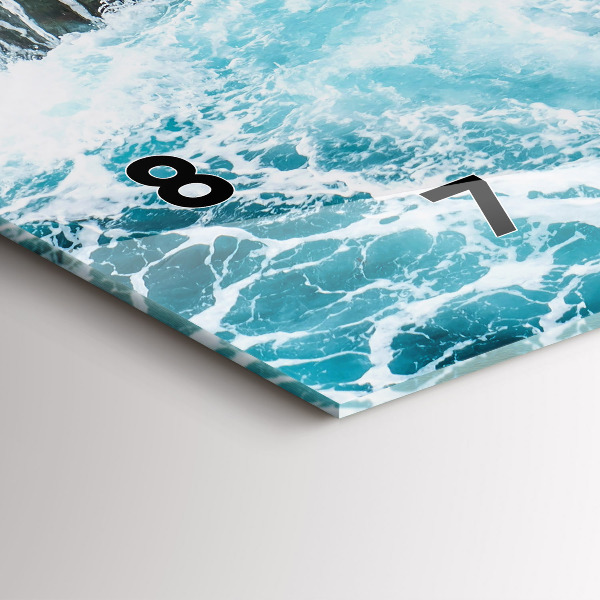 Horizontálne hodiny Vírivé spenené vlny