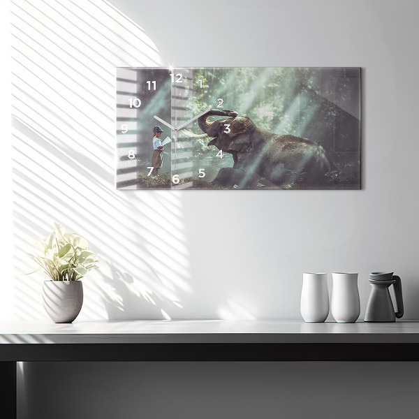 Horizontálne hodiny Chlapec číta knihu