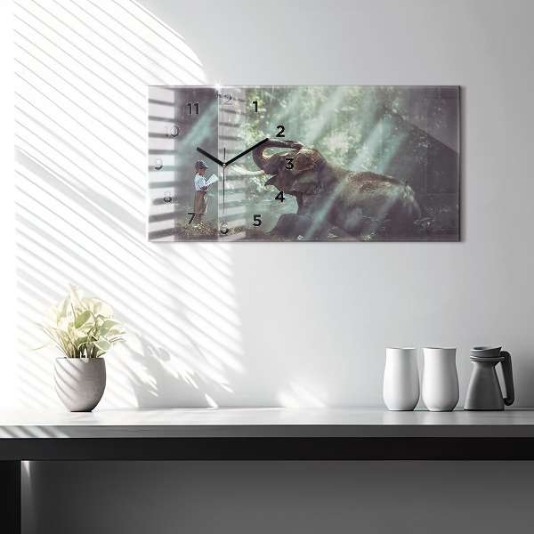 Horizontálne hodiny Chlapec číta knihu