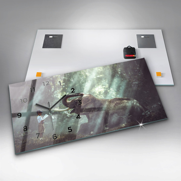 Horizontálne hodiny Chlapec číta knihu