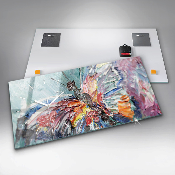 Horizontálne hodiny Fragment olejového umenia