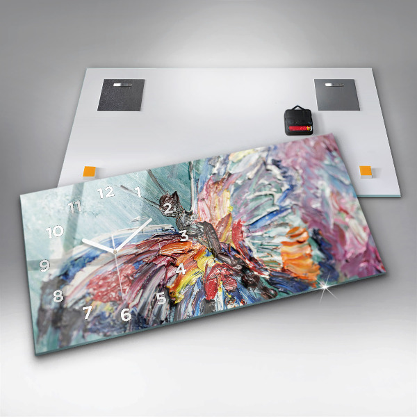 Horizontálne hodiny Fragment olejového umenia