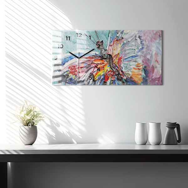 Horizontálne hodiny Fragment olejového umenia