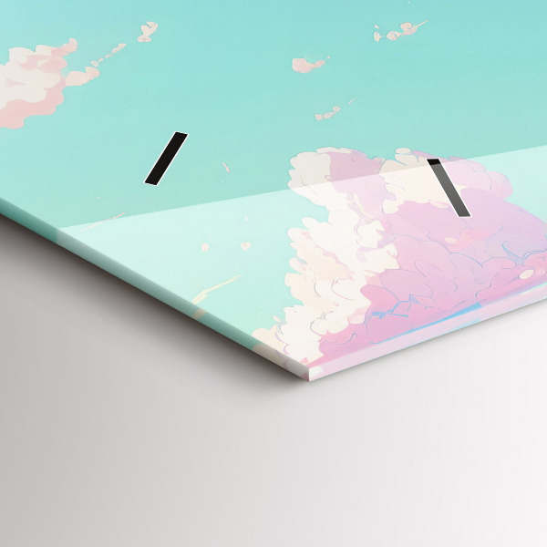 Horizontálne hodiny Pastelová farba oblohy