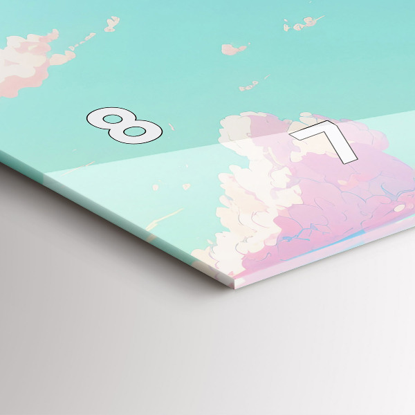 Horizontálne hodiny Pastelová farba oblohy