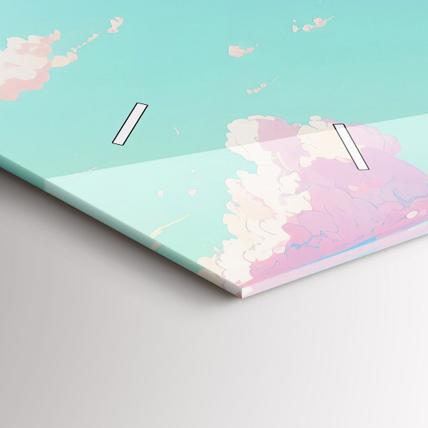 Horizontálne hodiny Pastelová farba oblohy