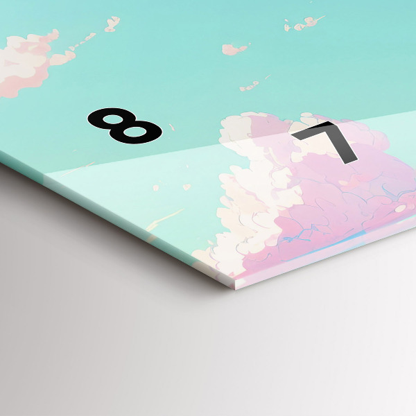 Horizontálne hodiny Pastelová farba oblohy