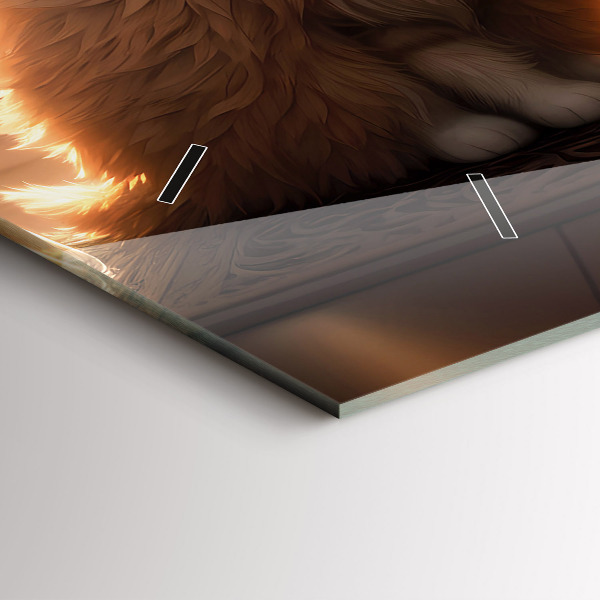 Horizontálne hodiny Štyri mačiatka na slnku